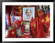 Vietnamese Flags And Portraits Of Ho Chi Minh In A Tourist Shop, Hanoi, Vietnam, Indochina by Andrew Mcconnell Limited Edition Pricing Art Print