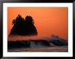 Sea Stack And Mist Over Waves At Sunset On Second Beach, Olympic National Park, Washington, Usa by Dennis Kirkland Limited Edition Print