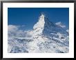 Winter View Of The Matterhorn, Blauherd, Zermatt, Valais, Wallis, Switzerland by Walter Bibikow Limited Edition Print
