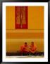 Two Monks Talking, Vientiane, Laos by Frank Carter Limited Edition Print