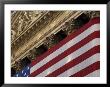New York Stock Exchange And American Flag, Wall Street, Financial District, New York, Usa by Amanda Hall Limited Edition Print