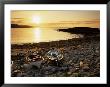 Boats On Norwick Beach At Sunrise, Unst, Shetland Islands, Scotland, United Kingdom, Europe by Patrick Dieudonne Limited Edition Print