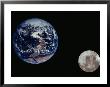 Earth And The Moon Seen From Space by Arnie Rosner Limited Edition Print