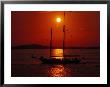 Silhouetted Sailboat, Rockport, Maine by Russell Burden Limited Edition Print
