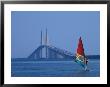 Sunshine Skyway And Windsurfer, Tampa Bay, Florida, Usa by Nik Wheeler Limited Edition Pricing Art Print