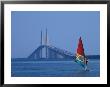 Sunshine Skyway And Windsurfer, Tampa Bay, Florida, Usa by Nik Wheeler Limited Edition Print