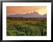 Wooden Fence Across Plain With Teton Range Behind, Grand Teton National Park, Usa by John Elk Iii Limited Edition Pricing Art Print