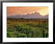 Wooden Fence Across Plain With Teton Range Behind, Grand Teton National Park, Usa by John Elk Iii Limited Edition Print