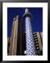 Blue And White Minaret Next To El Seef Mall, Dubai, United Arab Emirates by Tony Wheeler Limited Edition Print