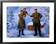 Large Billboard Of Young Kim Ii Sung, Kim Jong Suk And Infant Kim Jong Ii, Chagang-Do, North Korea by Tony Wheeler Limited Edition Print