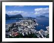 City And Harbour From Kniven Overlook On Aksla Hill, Alesund, Norway by Pershouse Craig Limited Edition Print