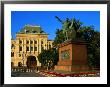 Old Stock Exchange Building And Statue Of Kuzma Minin And Prince Dmitry Pozharsky, Moscow, Russia by Jonathan Smith Limited Edition Print