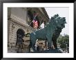 Bronze Lions Stand Guard Over The Art Institute Of Chicago Entrance by Paul Damien Limited Edition Pricing Art Print