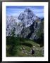 Hikers On Konigsee-Wimbachtal Below South Peak Of Waltzmann, Berchtesgaden, Bavaria, Germany by Grant Dixon Limited Edition Print