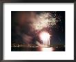 4Th Of July Fireworks Over Lake Union In Seattle, Washington, Usa by William Sutton Limited Edition Print