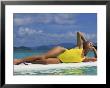 Woman Sunbathing On Float In Sea by Mark Segal Limited Edition Pricing Art Print