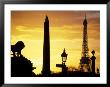 Obelisque, Place De La Concorde, Eiffel Tower, Paris, France by David Barnes Limited Edition Print