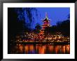 Tivoli Gardens Chinese Pagoda Restaurant At Night, Copenhagen, Denmark by Anders Blomqvist Limited Edition Print