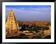 Overhead Of Virupaksha Temple, Hampi Bazaar And Surrounding Hills From Hemakuta Hill, Hampi, India by Peter Ptschelinzew Limited Edition Print