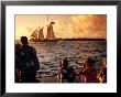 People Looking At Harbour From Mallory Square At Sunset, Key West, Usa by Witold Skrypczak Limited Edition Print