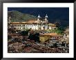 Overhead Of Town And Cathedral, Ouro Preto, Brazil by Jane Sweeney Limited Edition Print