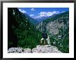 Trekker Enjoys View Of Mt. Olympus, Enipeas Valley, Greece by Mark Daffey Limited Edition Print