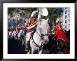 Mounted Brass Band At Festa De La Merce, Barcelona, Spain by Damien Simonis Limited Edition Pricing Art Print