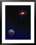 Illustration Of Earth, Stars And Galaxy by Ron Russell Limited Edition Print