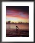 Woman Doing Yoga By Ocean At Sunset by Barry Winiker Limited Edition Print