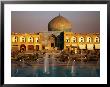 Overhead Of Fountains Outside Sheikh Lotfollah Mosque, Emam Khomeini Square, Esfahan, Iran by Mark Daffey Limited Edition Print
