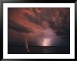 Sailboat Under A Lightning-Filled Sky by Robert Madden Limited Edition Pricing Art Print