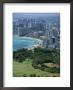 View North West From The Crater Rim Of Diamond Head Towards Kapiolani Park And Waikiki by Robert Francis Limited Edition Pricing Art Print