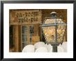 Tea Room And Streetlamp, Gstaad, Bern, Switzerland by Walter Bibikow Limited Edition Print