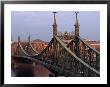 The Freedom Bridge (Szabadsag Hid) Over The Danube River At Gellert Hill, Budapest, Hungary by David Greedy Limited Edition Print