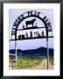 Wrought-Iron Ranch Sign At Gate With Sacramento Mountains In Background, New Mexico by Witold Skrypczak Limited Edition Print