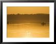 Sunset On Lake And Fishing Boat, Lithuania's First National Park, Baltic States by Christian Kober Limited Edition Pricing Art Print