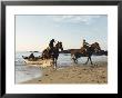 Horses Dragging A Fishing Boat Up The Beach, Horcon, Chile, South America by Mark Chivers Limited Edition Print