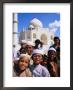 Group Of Boys With Taj Mahal In Background, Looking At Camera, Agra, India by Paul Beinssen Limited Edition Print