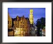 Gabled Houses And 13Th C. Belfry Along The Canals, Bruges, Belgium by Gavin Hellier Limited Edition Print