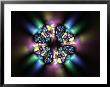 Stained Glass Style Pattern On Dark Background by Albert Klein Limited Edition Print