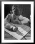 Three Year Old Child Writing About What He Likes To Do by Nina Leen Limited Edition Print