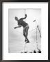Circus Performer Johnnie Fortune Teetering On Tightwire As He Practices Drunken Clown Routine by Loomis Dean Limited Edition Print
