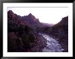 After Sunset The Light Glows Almost Purple Lighting Up The Cliffs, Zion National Park, Utah by Taylor S. Kennedy Limited Edition Print