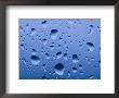 Close View Of Droplets Of Water On Blue Glass, Groton, Connecticut by Todd Gipstein Limited Edition Print