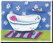 White Tub With Pink Pillow by Dona Turner Limited Edition Print