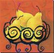 Yellow Pears In A Wire Basket by Dona Turner Limited Edition Print
