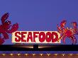 Seafood Sign At Night, Cape Breton, Nova Scotia, Canada by Walter Bibikow Limited Edition Print