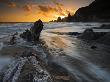 Jagged Rocks At Westcombe Bay, Devon, England by Adam Burton Limited Edition Print