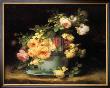 Roses In A Porcelain Bowl by Emile Vouga Limited Edition Pricing Art Print