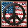 American Flag Peace Sign by Aaron Foster Limited Edition Pricing Art Print